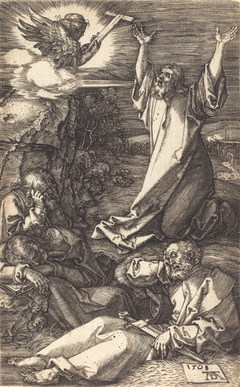 Crist a la muntanya de les Oliveres, 1508. finlandès tekijältä Albrecht Dürer