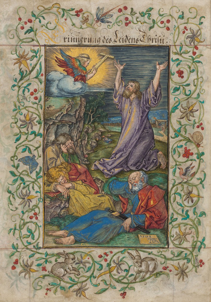 Kristus Öljymäellä, 1508 ja 1580-luvut tekijältä Albrecht Dürer