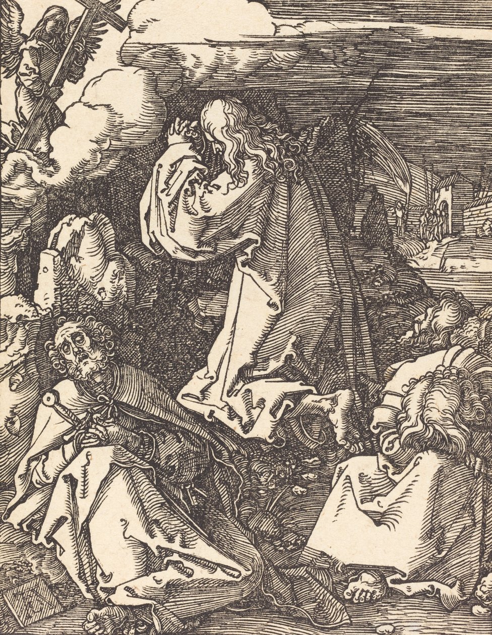 Kristus Öljymäellä, luultavasti n. 15091510. tekijältä Albrecht Dürer