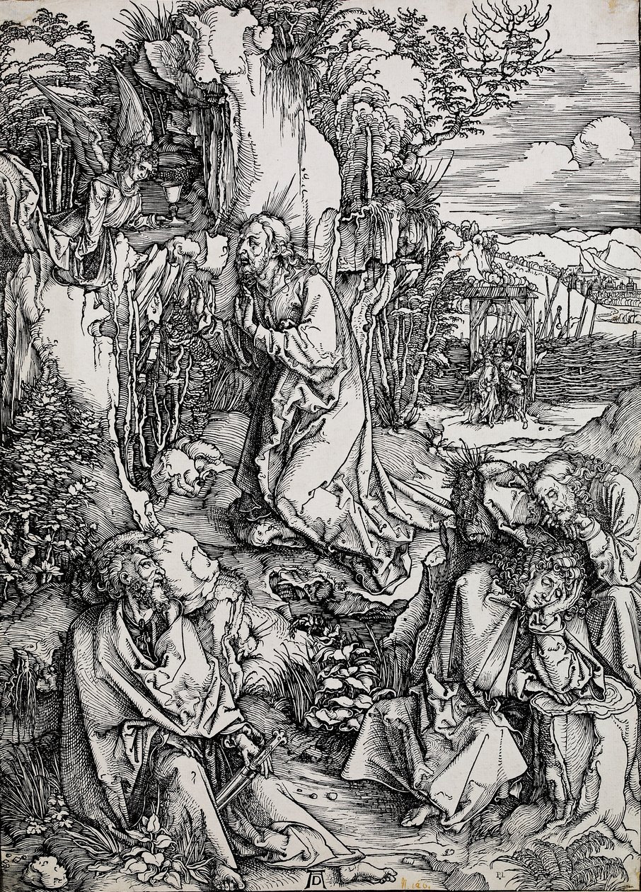 Kristus oliivivuorella, 1496-1511 tekijältä Albrecht Dürer