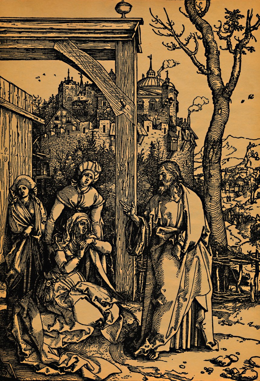 Kristus jättää äitinsä, Kristus jättää äitinsä, 1504-1505. tekijältä Albrecht Dürer