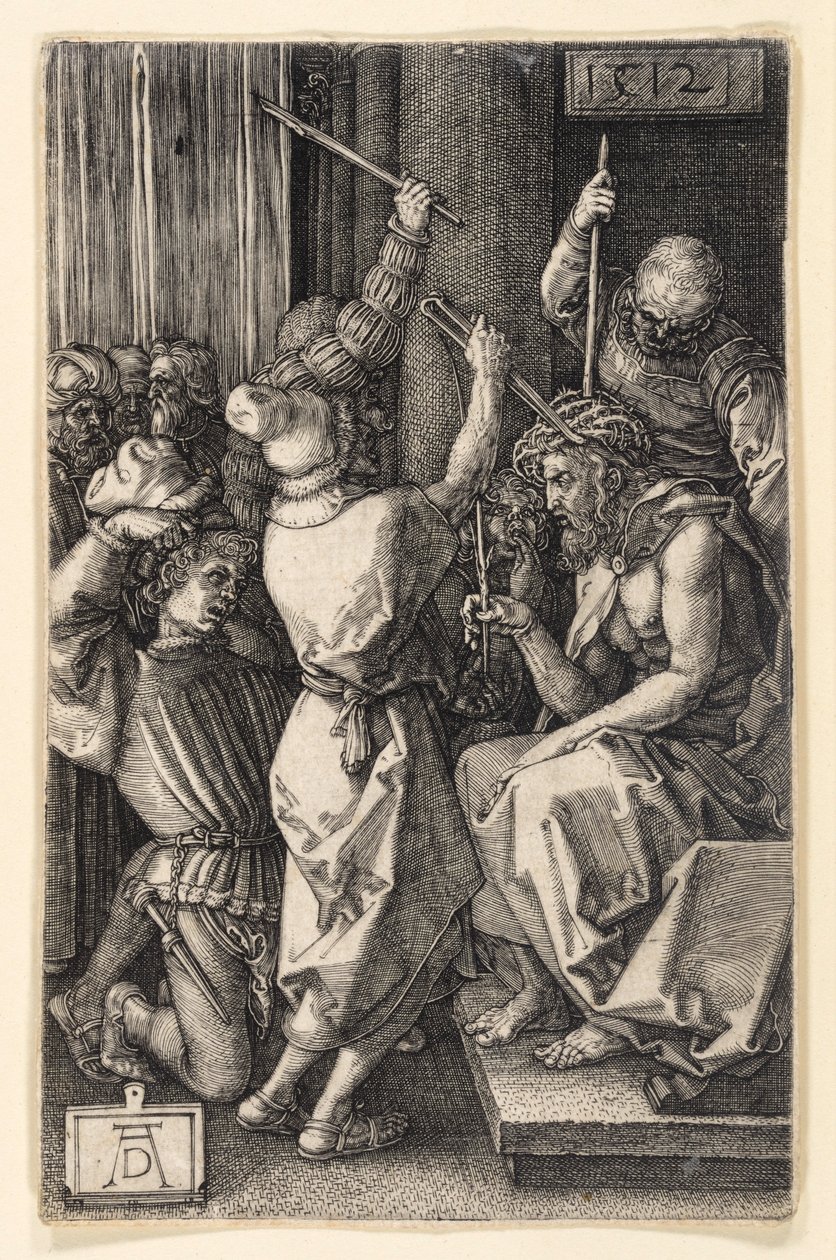 Kristuksen orjantappurakruunaus (Kuparikaiverruspassio) tekijältä Albrecht Dürer