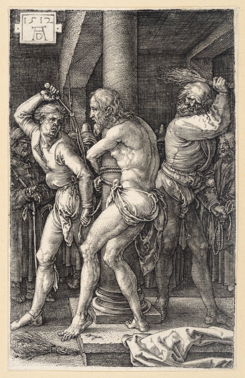 Kristuksen ruoskiminen (Kuparikaiverruspassio) tekijältä Albrecht Dürer