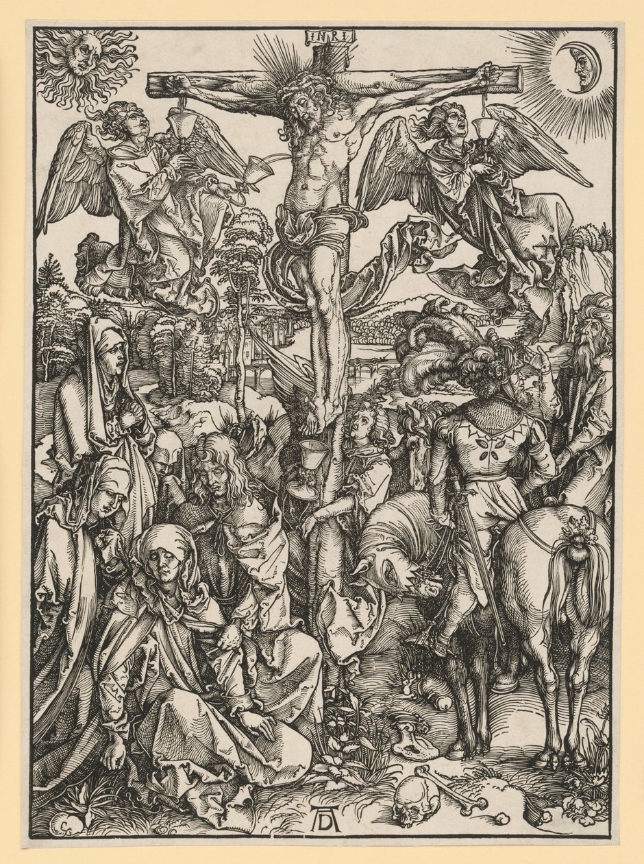 Kristuksen ristiinnaulitseminen (Suuri passio) tekijältä Albrecht Dürer