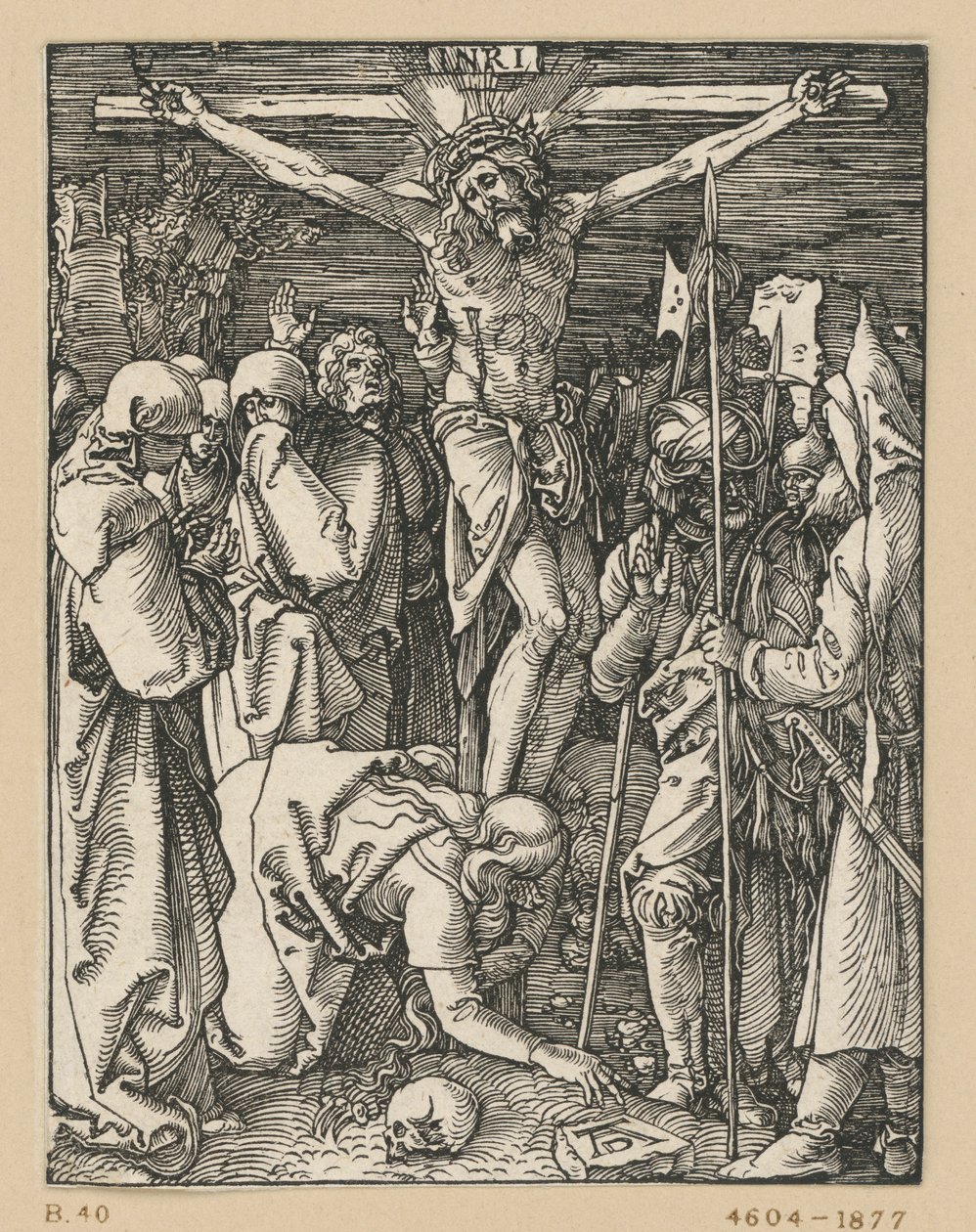 Kristuksen ristiinnaulitseminen (Pieni passio) tekijältä Albrecht Dürer