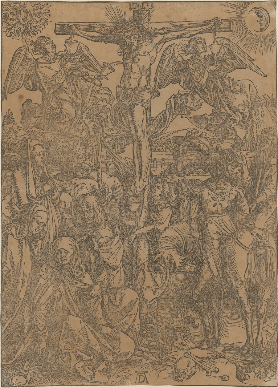Kristus ristillä, sarjan ”Suuri passio” 8. kuva tekijältä Albrecht Dürer