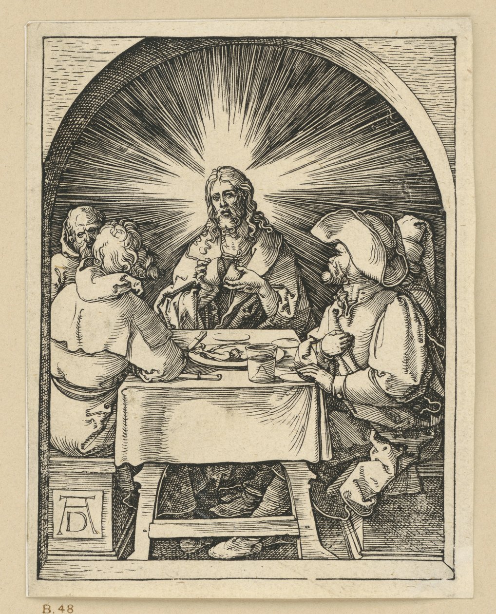 Kristus Emmauksessa (Pieni passio) tekijältä Albrecht Dürer