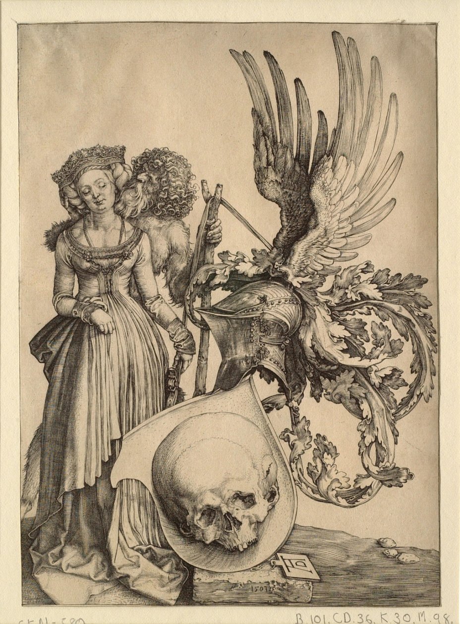 Vaakuna ja pääkallo tekijältä Albrecht Dürer