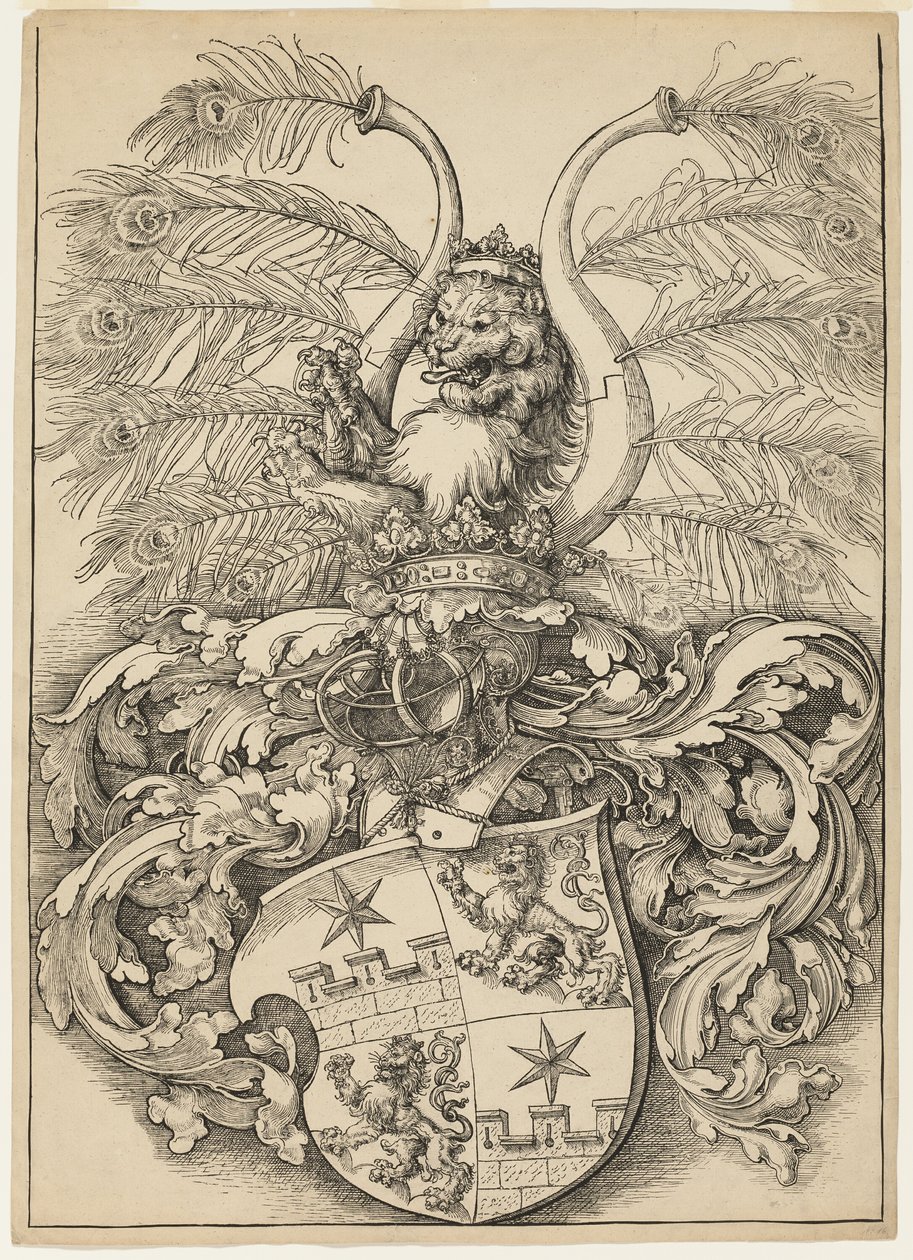 Wilhelmin ja Wolfgang Rogendorfin vaakuna tekijältä Albrecht Dürer