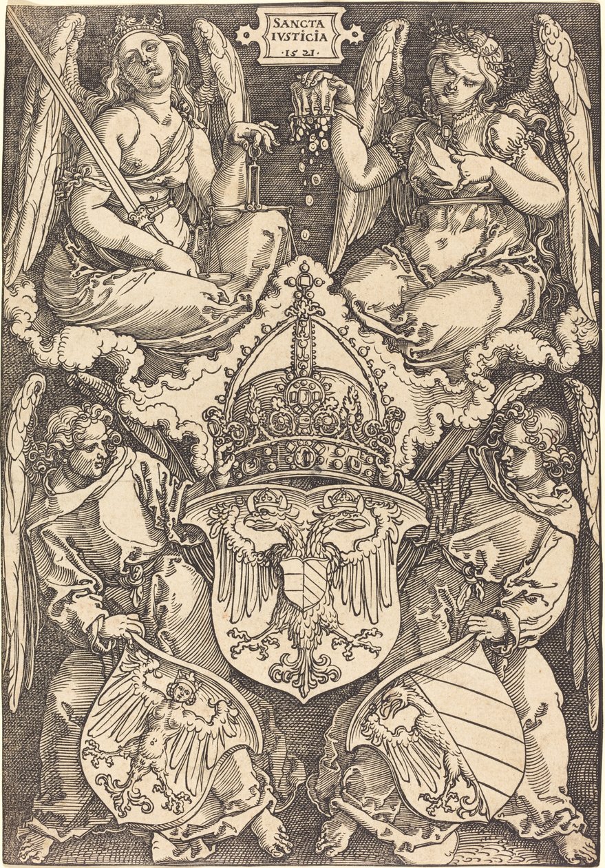 Saksan valtakunnan ja Nürnbergin kaupungin vaakuna tekijältä Albrecht Dürer