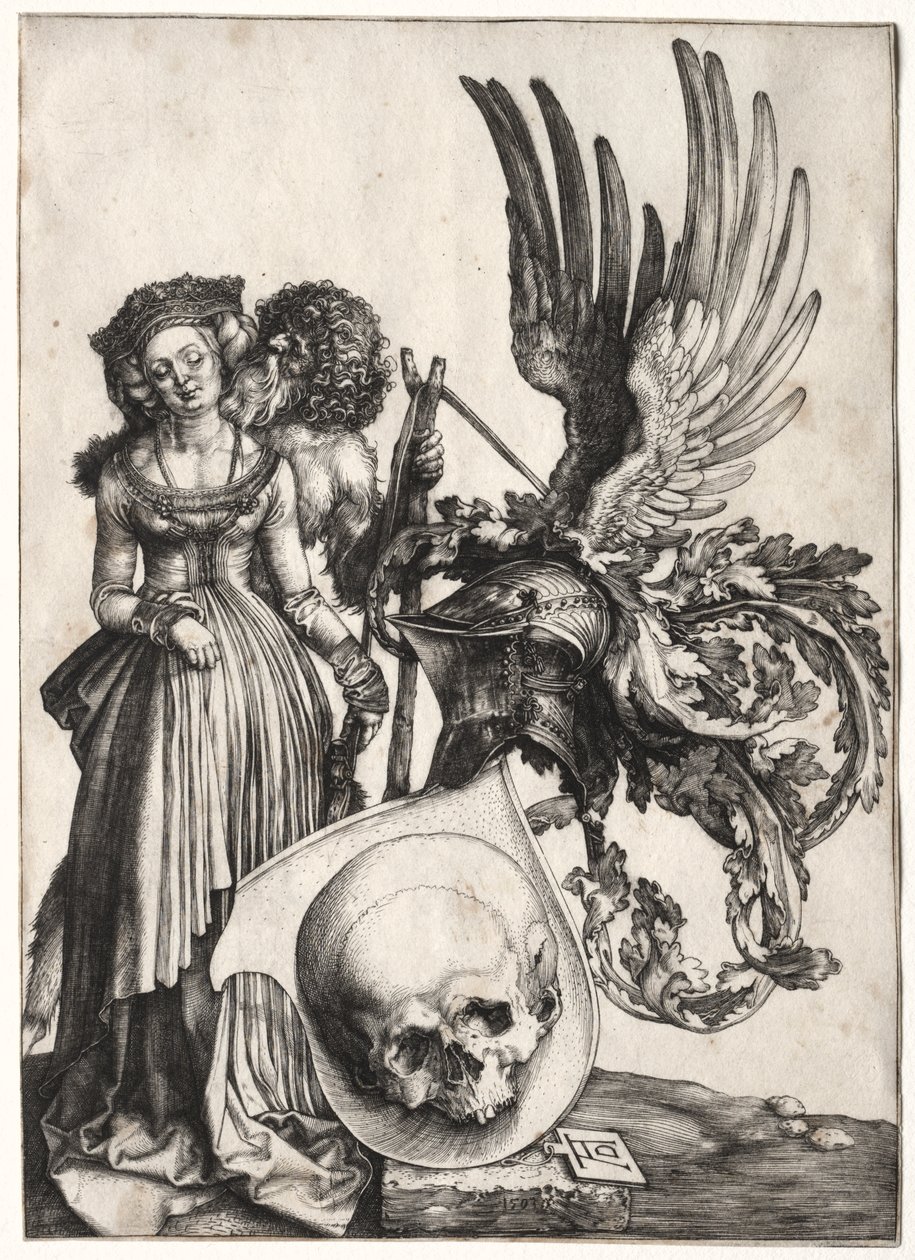 Vaakuna, jossa on pääkallo tekijältä Albrecht Dürer