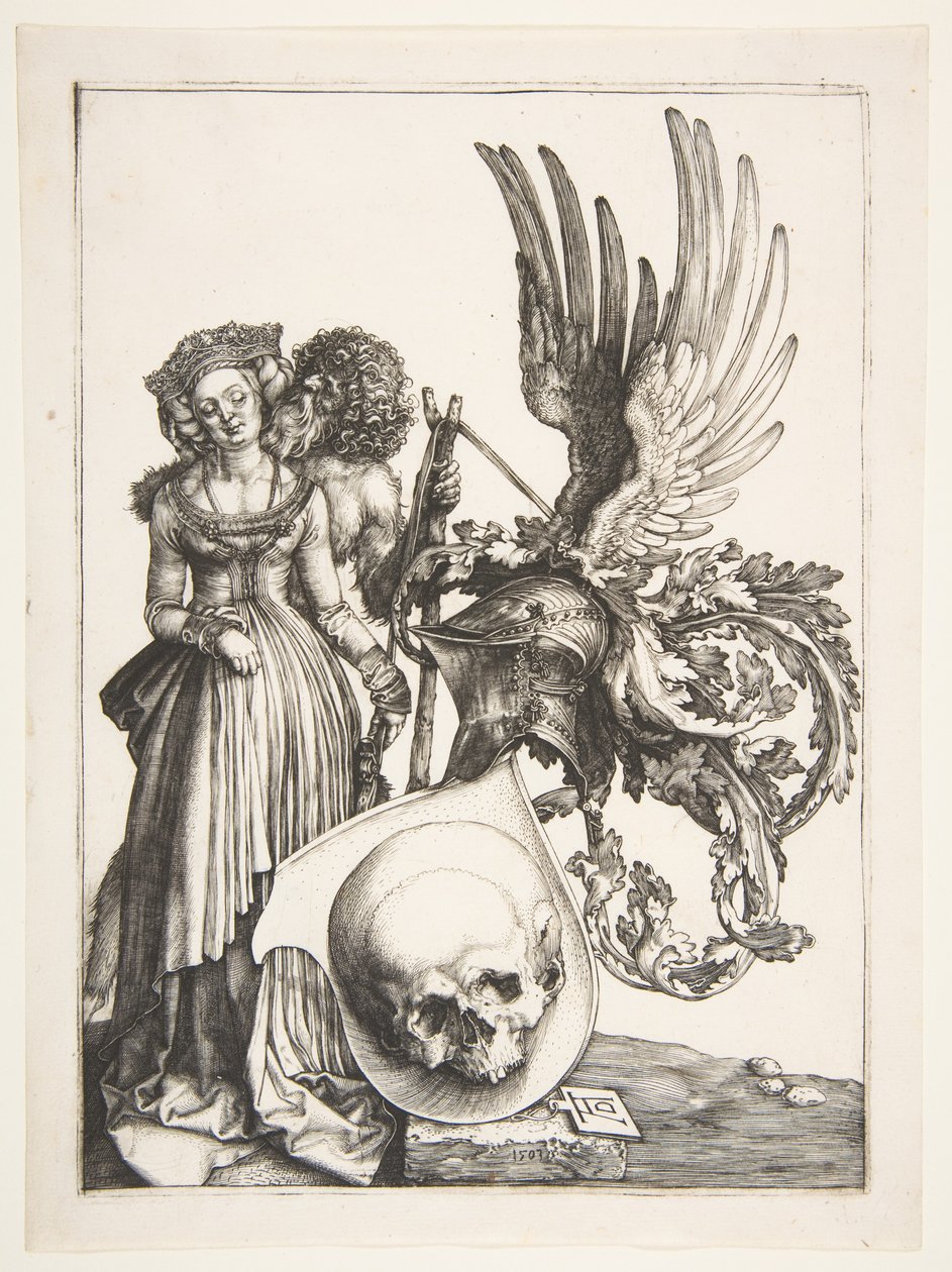 Vaakuna ja pääkallo tekijältä Albrecht Dürer