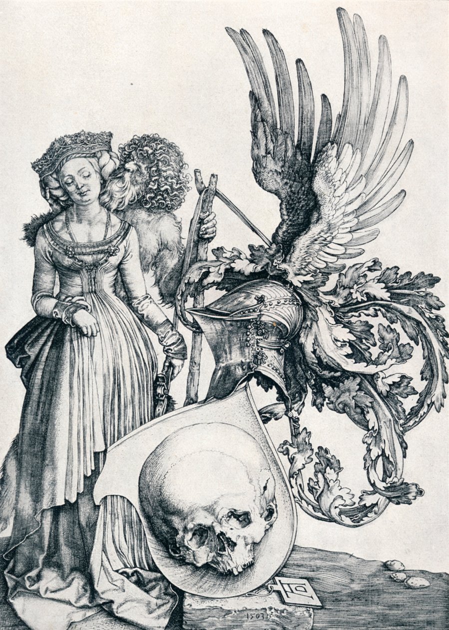 Vaakuna ja pääkallo, 1503 1906 tekijältä Albrecht Dürer