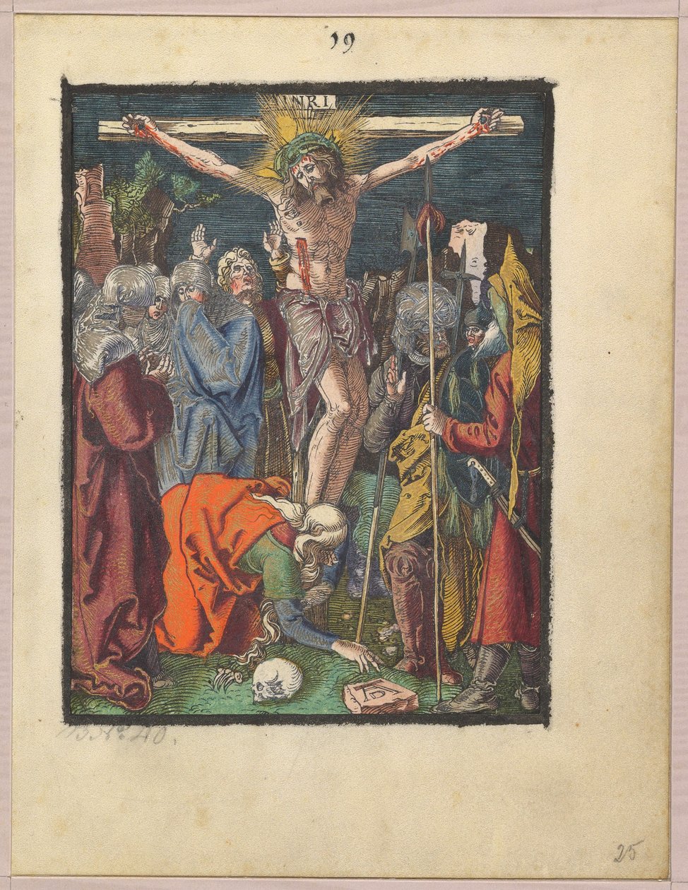Kreuzigung, aus "Die kleine Holzschnittpassion" tekijältä Albrecht Dürer