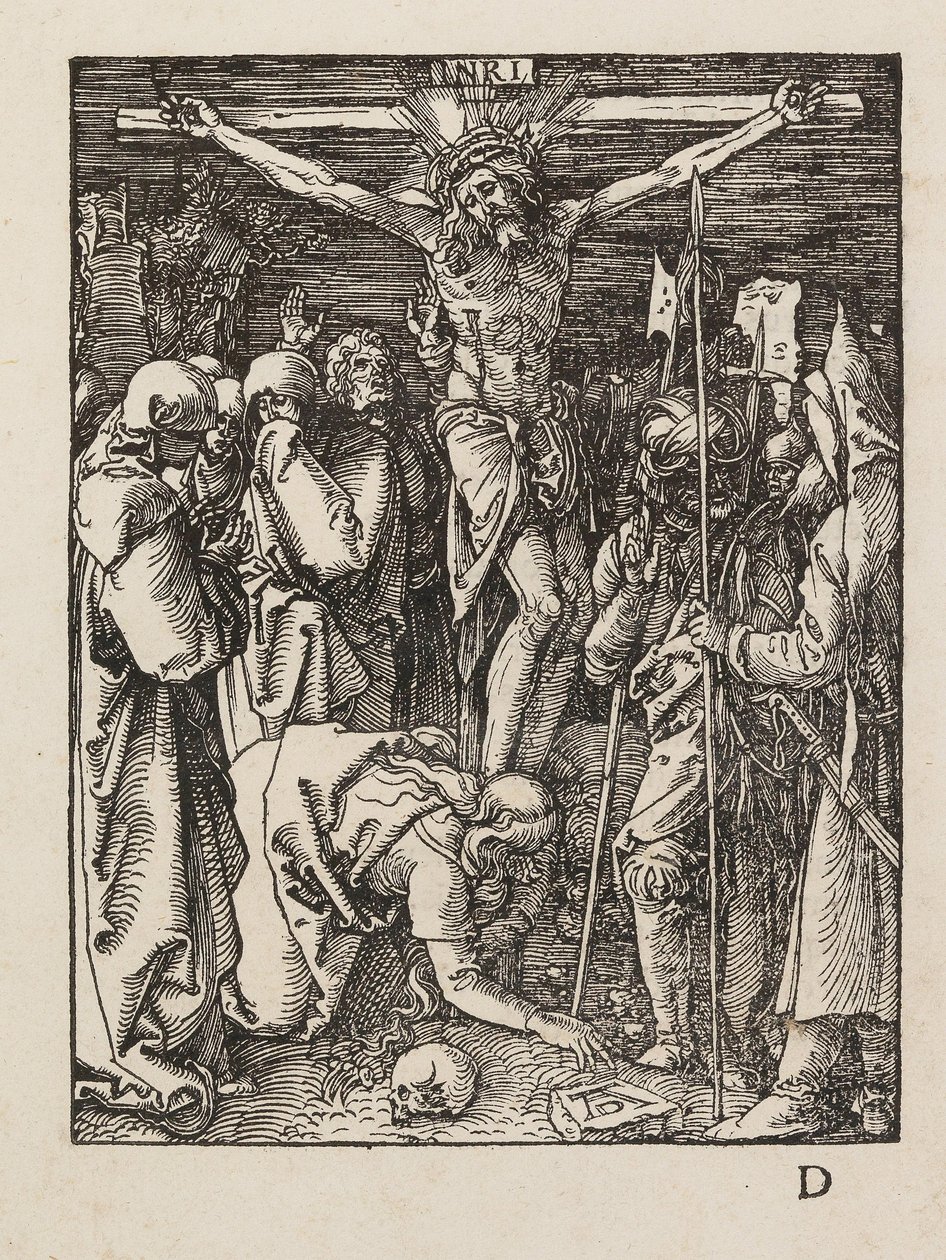 Ristiinnaulitseminen, sarjasta Pieni intohimo, n. 1509-1511. tekijältä Albrecht Dürer
