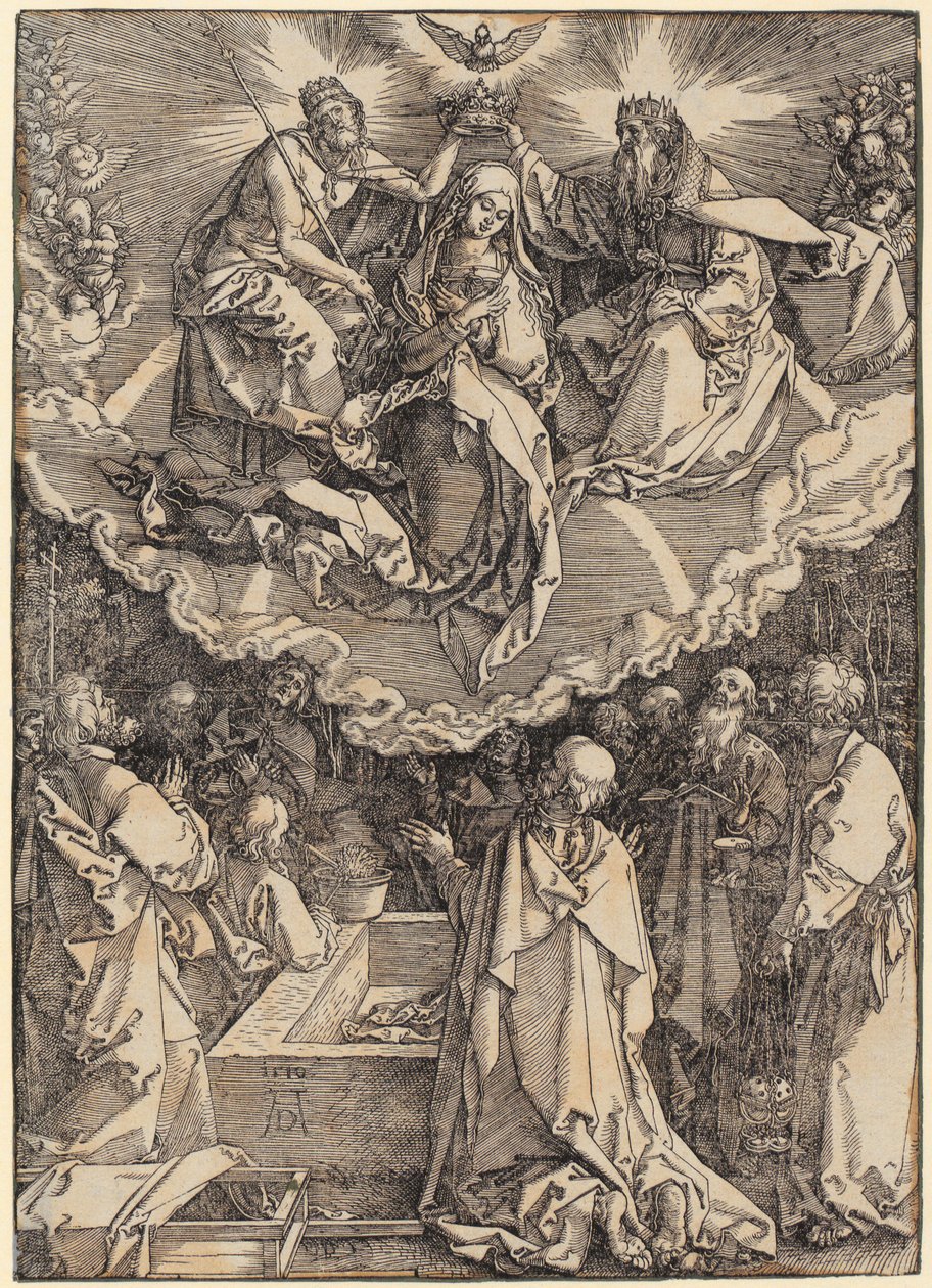 Jeesuksen tuominen temppeliin, lehti 13 sarjasta "Marian elämä" tekijältä Albrecht Dürer