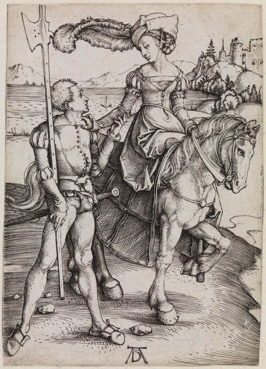 Neito ratsain ja palkkasoturi tekijältä Albrecht Dürer
