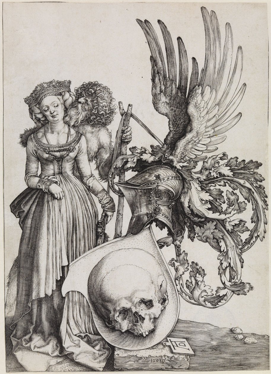 Vaakuna ja pääkallo tekijältä Albrecht Dürer