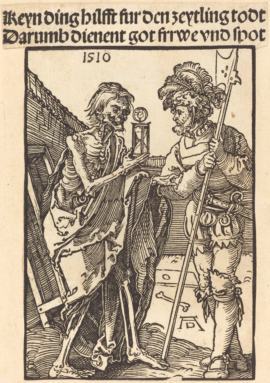 Kuolema ja Lansquenet tekijältä Albrecht Dürer