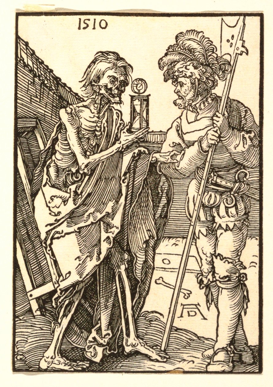 Kuolema ja Lansquenet tekijältä Albrecht Dürer