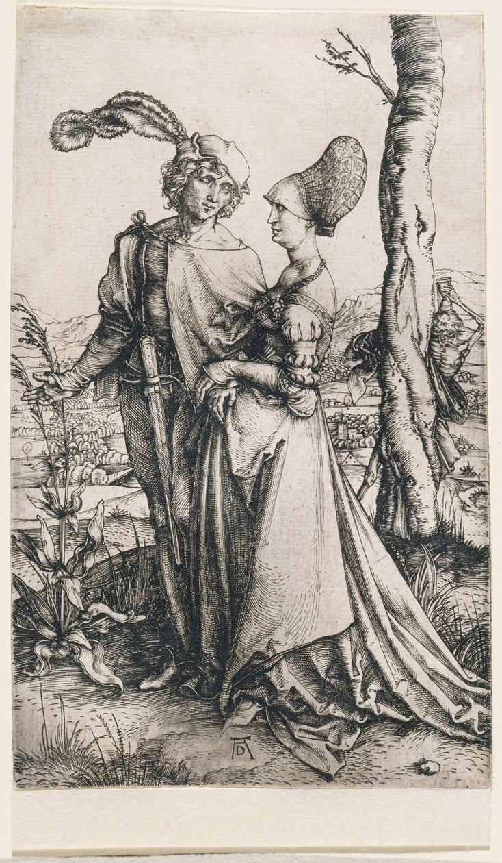 Kuolema ja rakastavaiset tekijältä Albrecht Dürer