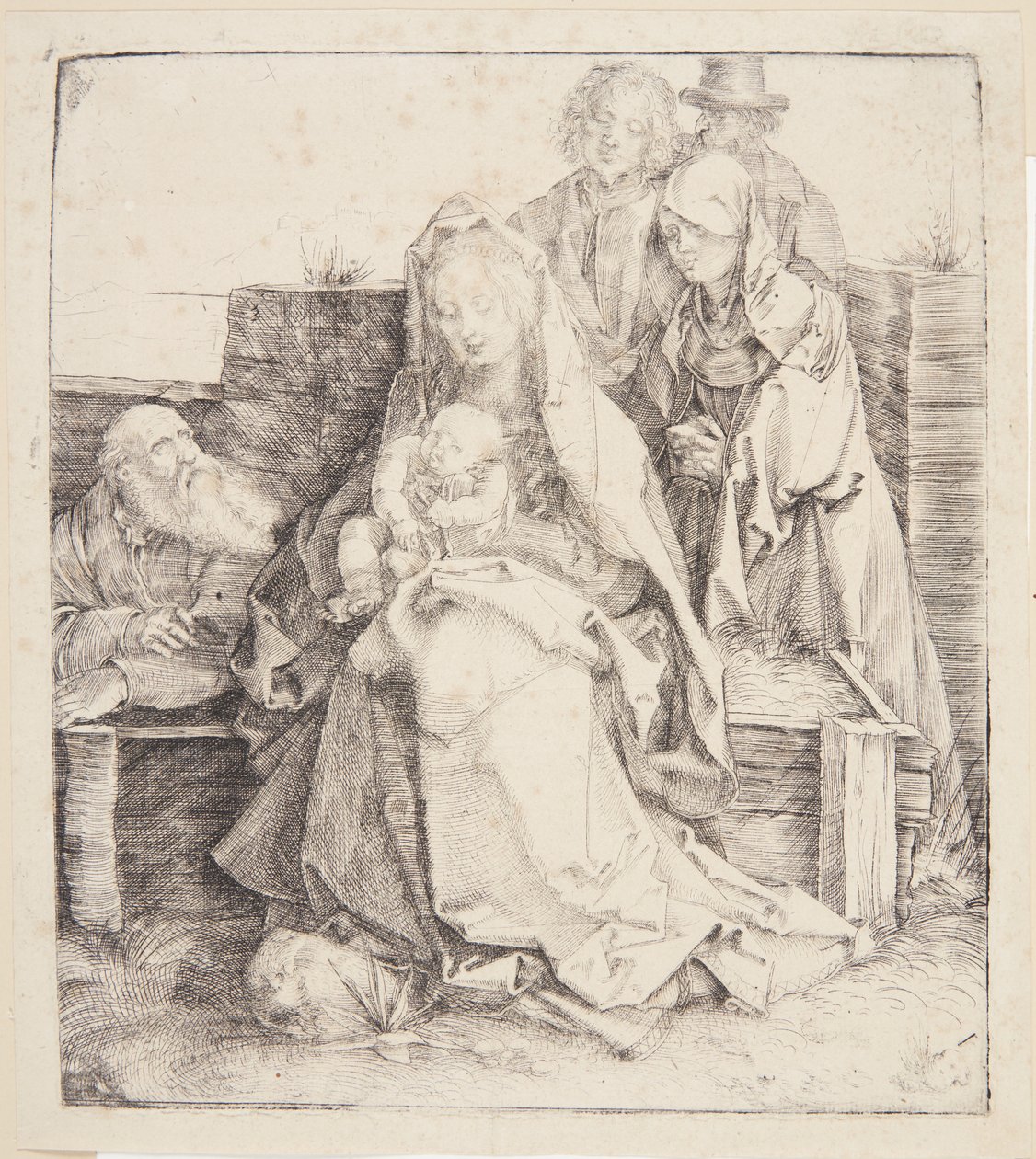 Pyhä perhe, kuusi henkilöä tekijältä Albrecht Dürer