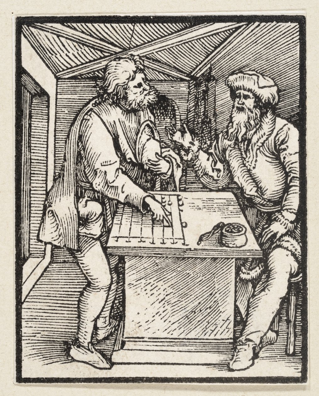 Rikas mies ja hänen taloudenhoitajansa (teoksesta: Postilla, 43 puupiirrosta) tekijältä Albrecht Dürer
