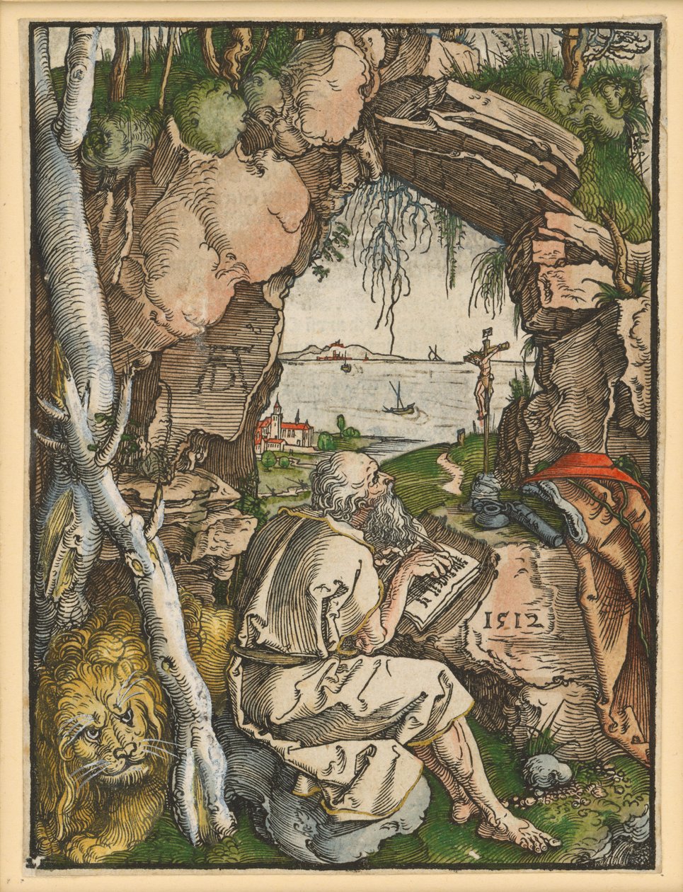 Pyhä Hieronymus kalliokellarissa tekijältä Albrecht Dürer