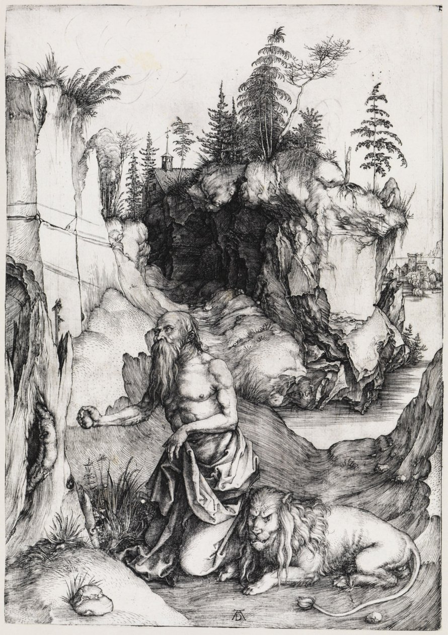 Pyhä Hieronymus erämaassa tekijältä Albrecht Dürer