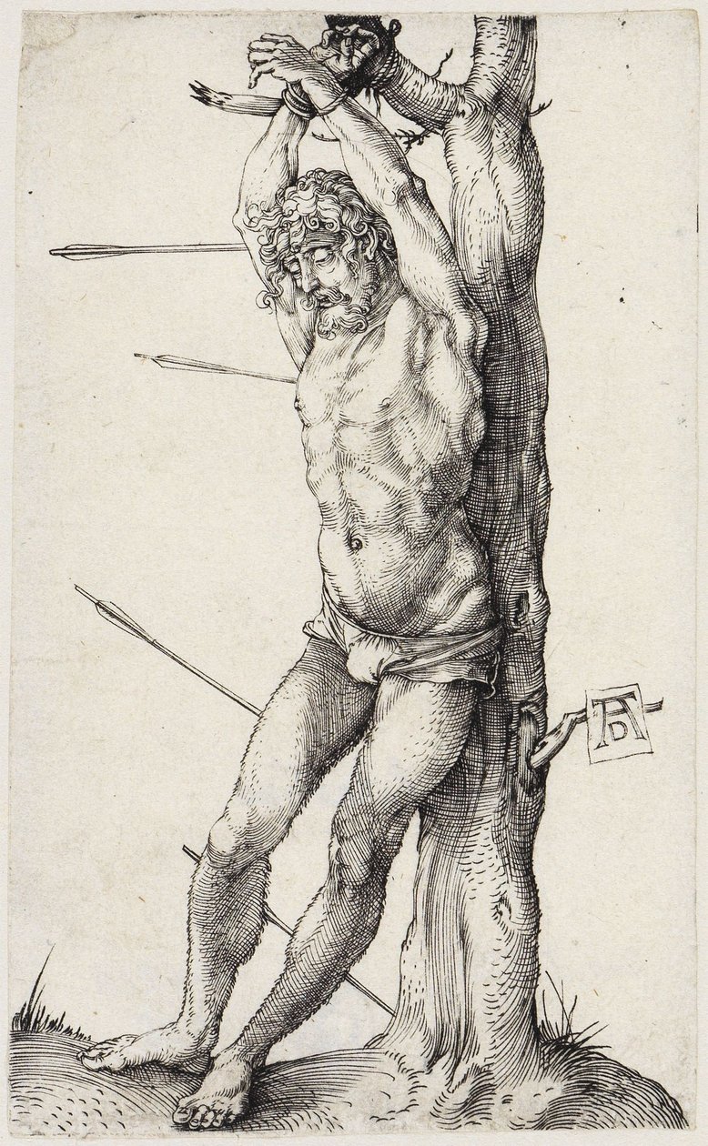 Pyhä Sebastian Baumessa tekijältä Albrecht Dürer