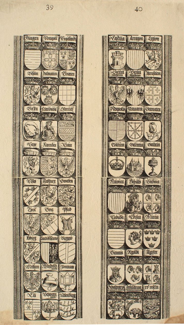 Yksityiskohta 39 ja 40 tekijältä Albrecht Dürer
