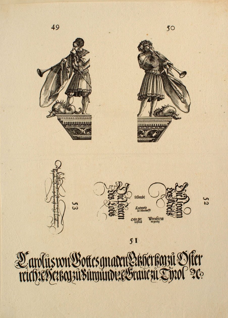 Yksityiskohta 49-53 tekijältä Albrecht Dürer