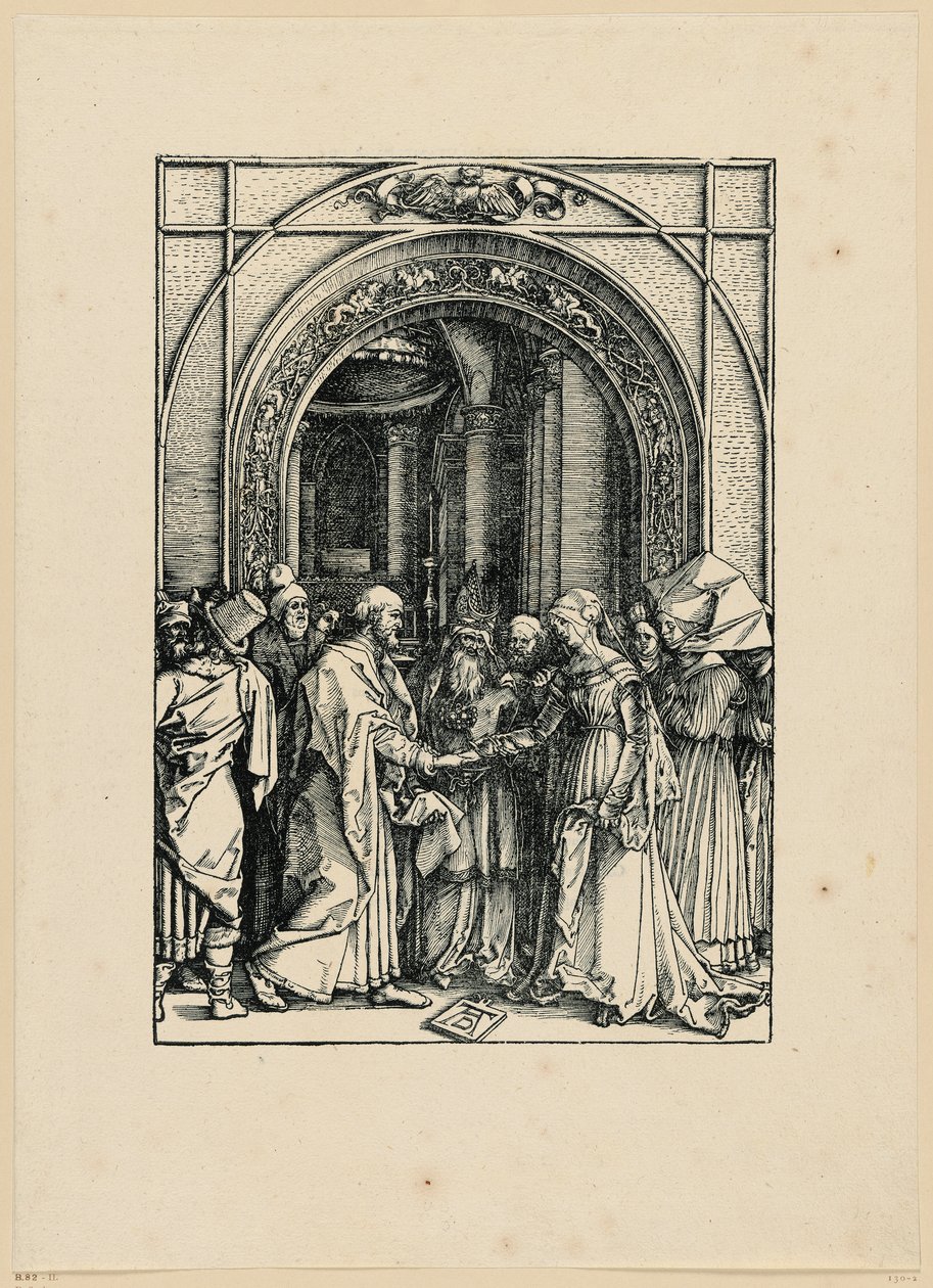 Neitsyt Marian kihlaus (Marian elämä) tekijältä Albrecht Dürer