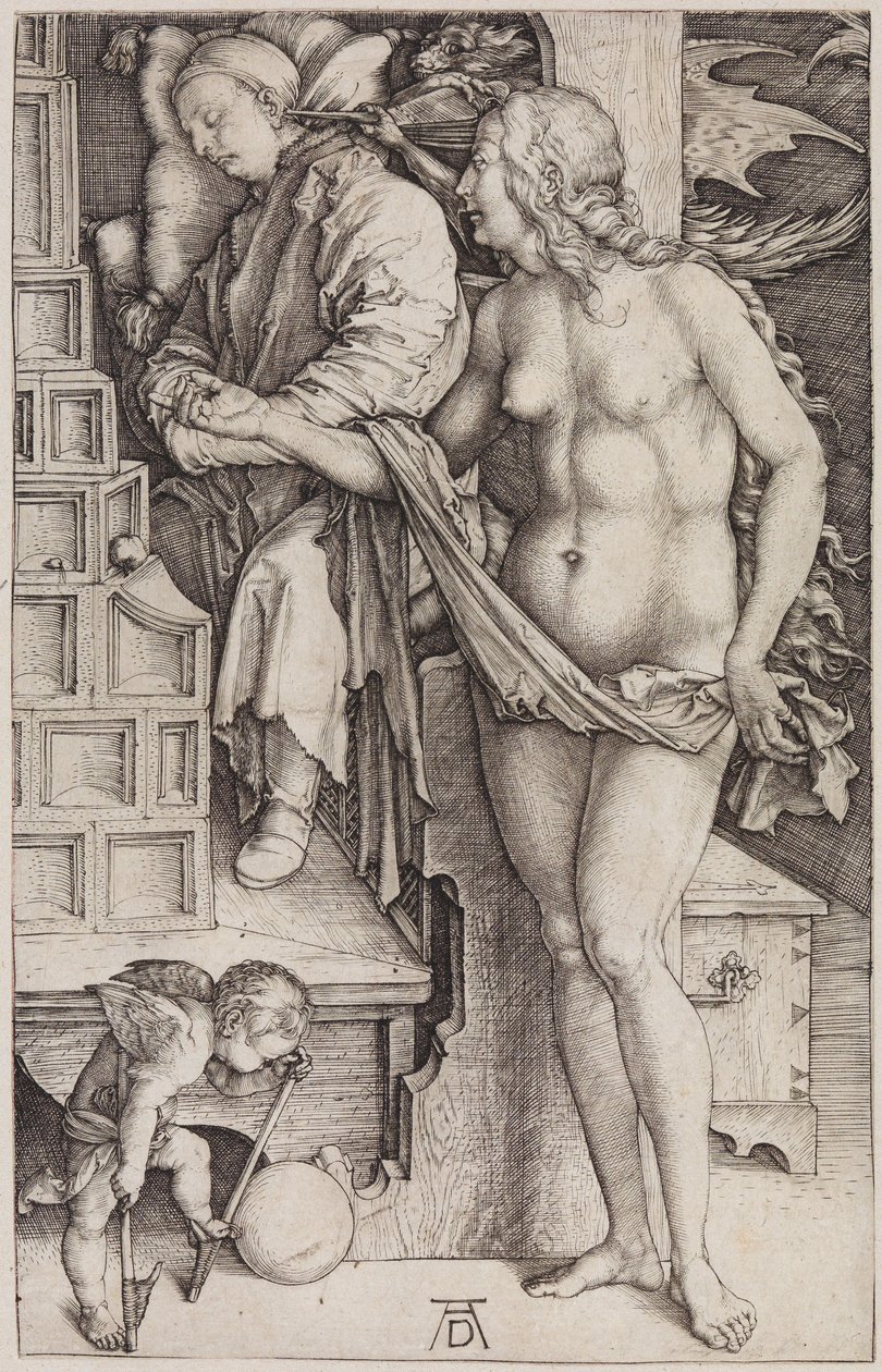 Laiskan miehen kiusaus (Tohtorin unelma) tekijältä Albrecht Dürer