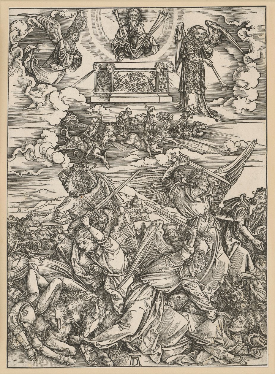 Neljä koston enkeliä (Apokalypsi) tekijältä Albrecht Dürer