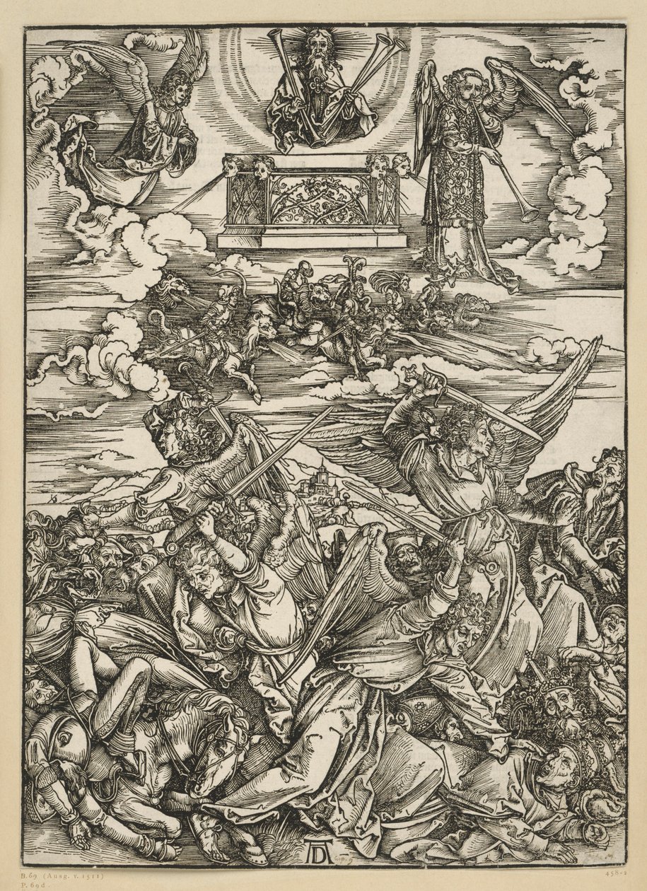 Neljä koston enkeliä (Ilmestyskirja) tekijältä Albrecht Dürer