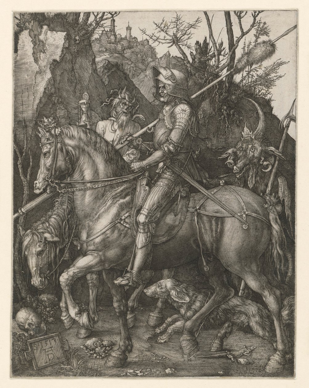 Kolme ratsastajaa tekijältä Albrecht Dürer