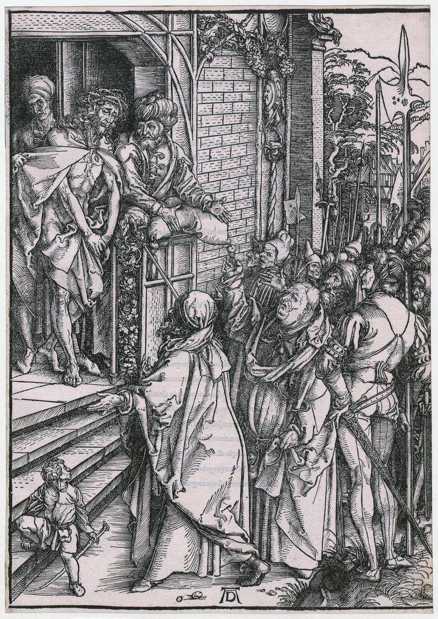 Ecce homo, sarjan ”Die Grosse Passion” 6. sivu tekijältä Albrecht Dürer