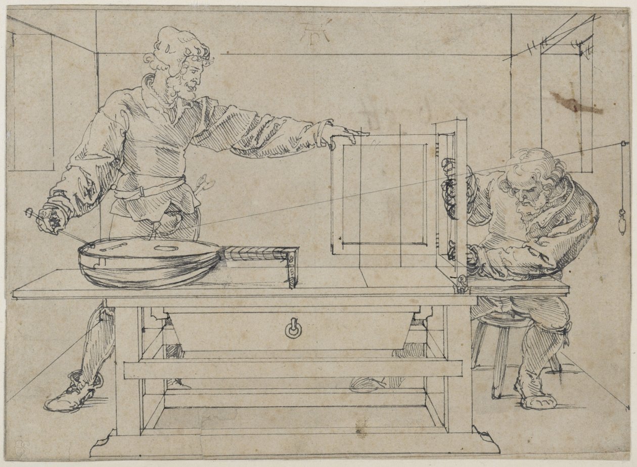 Mies luuttua tähystämässä tekijältä Albrecht Dürer