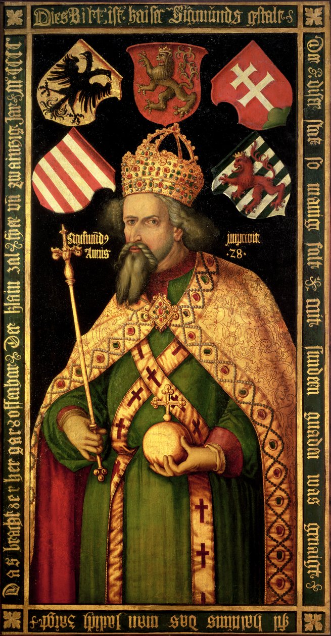 Keisari Sigismund, Pyhän Rooman keisari, Unkarin ja Böömin kuningas (1368-1437), n. 1600 tekijältä Albrecht Dürer