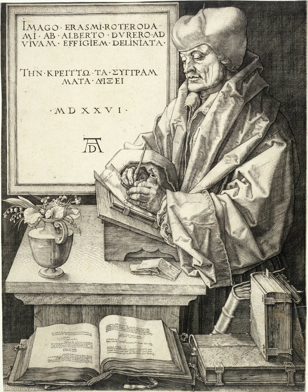 Erasmus von Rotterdam (Bartsch 107) tekijältä Albrecht Dürer