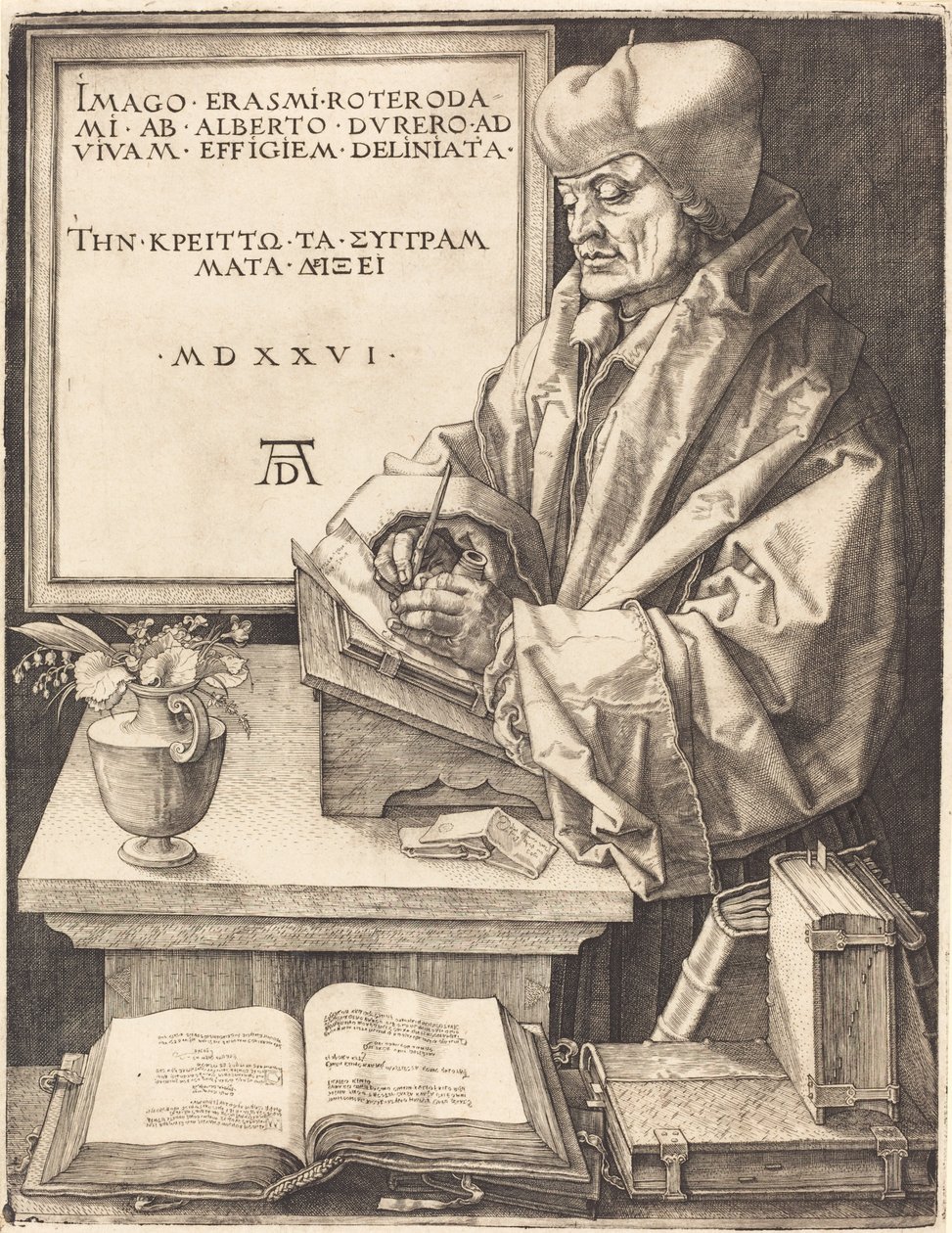Erasmus Rotterdamilainen tekijältä Albrecht Dürer