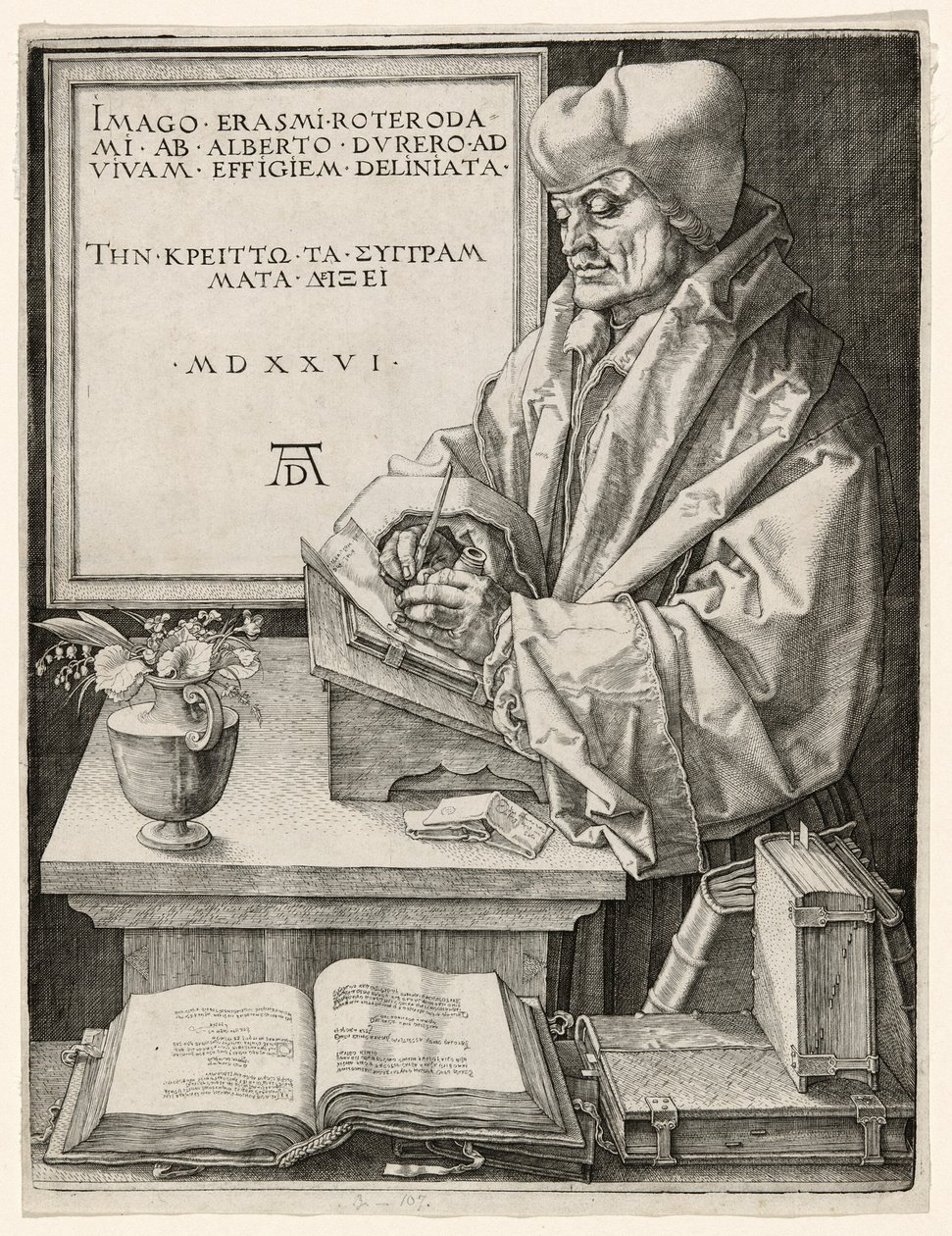 Erasmus Rotterdamilainen tekijältä Albrecht Dürer
