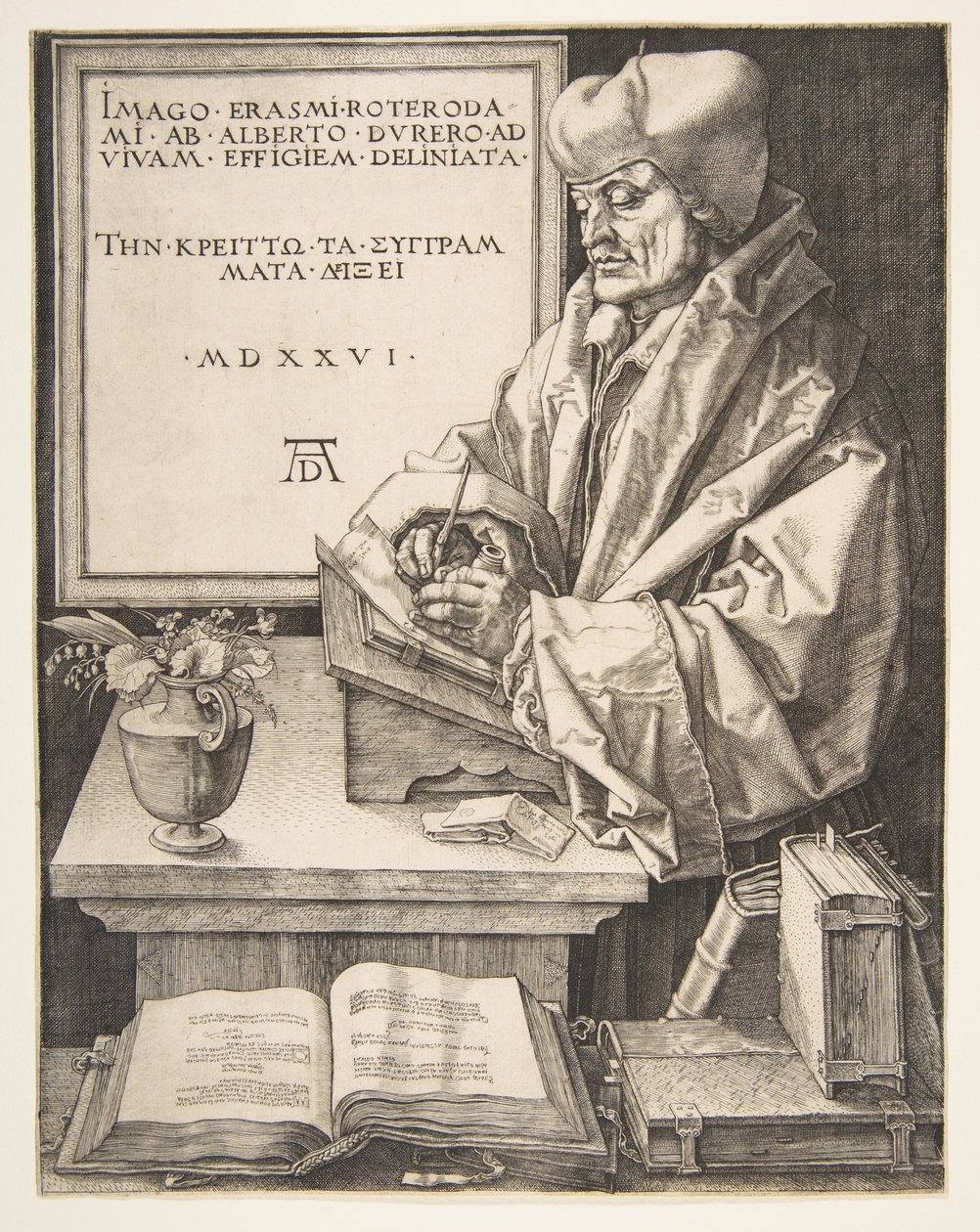 Erasmus Rotterdamilainen tekijältä Albrecht Dürer