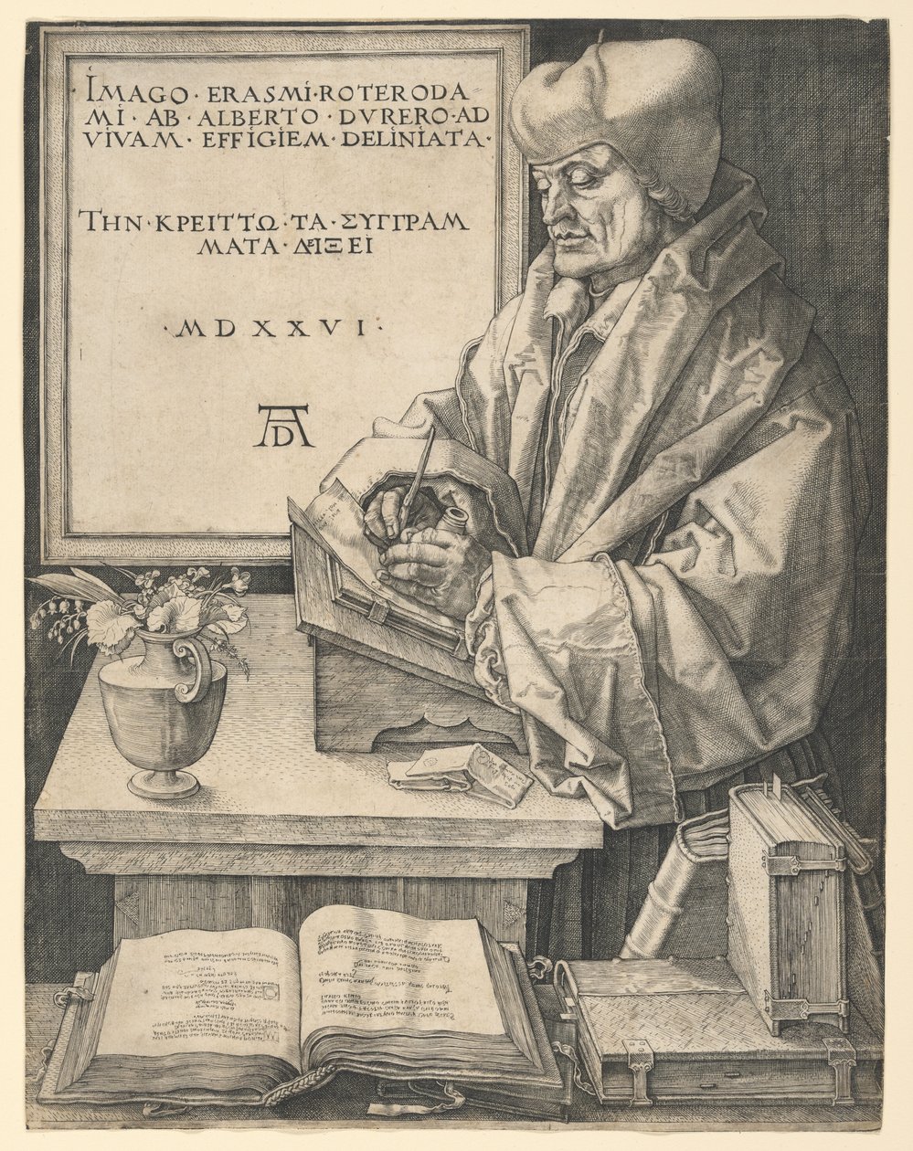 Erasmus Rotterdamilainen tekijältä Albrecht Dürer