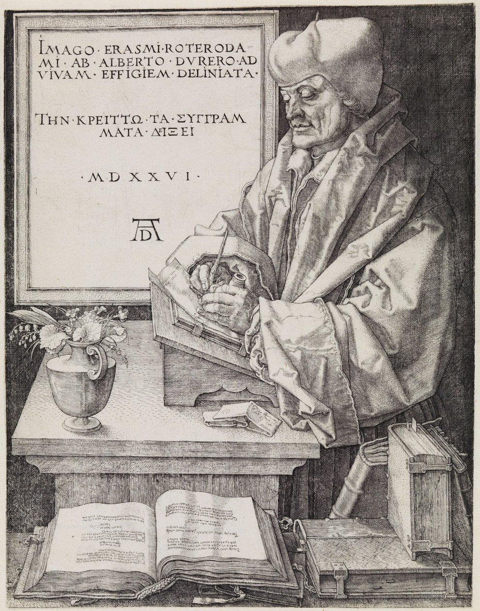 Erasmus Rotterdamilainen tekijältä Albrecht Dürer