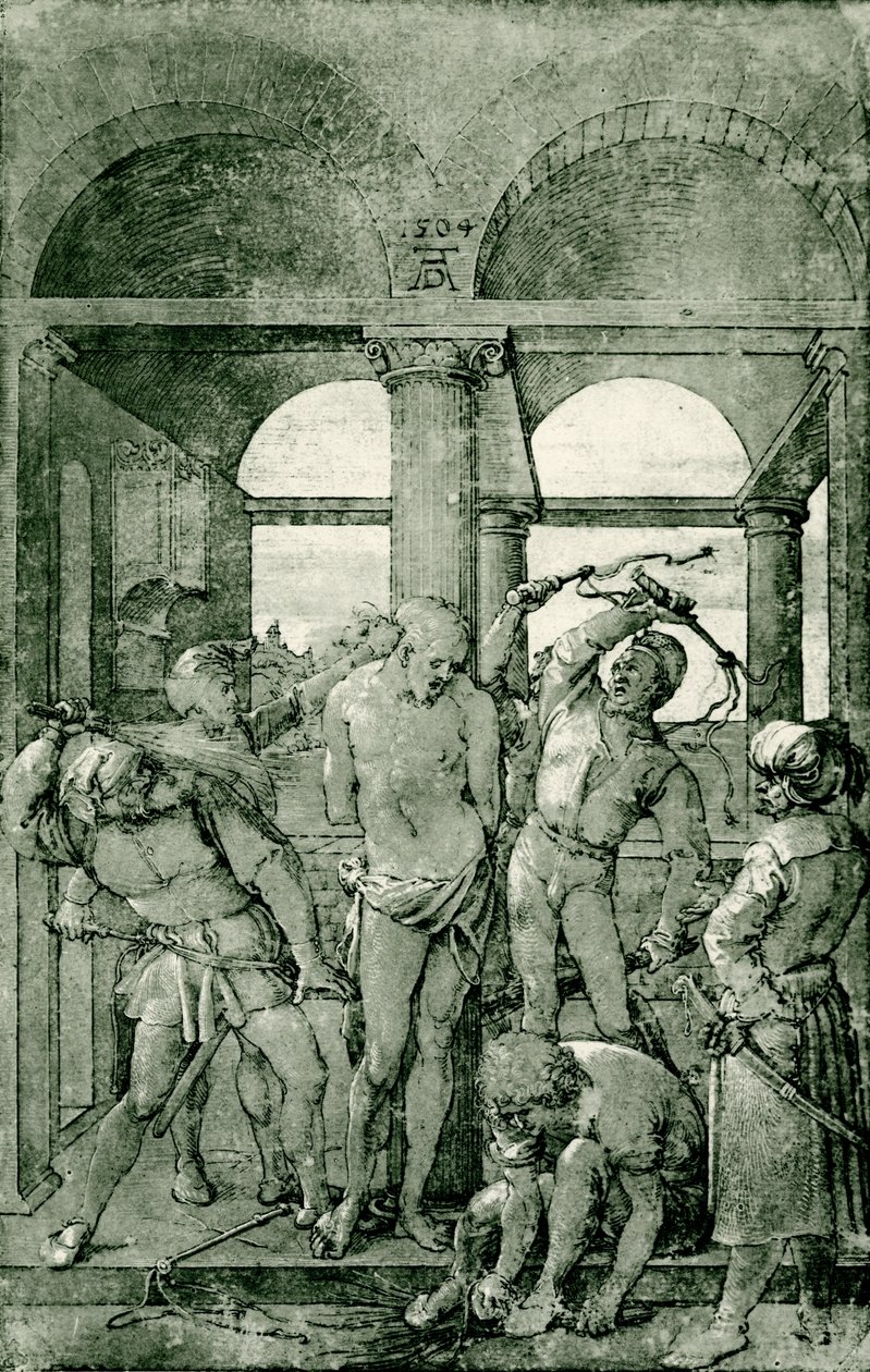 Kristuksen ruoskiminen tekijältä Albrecht Dürer
