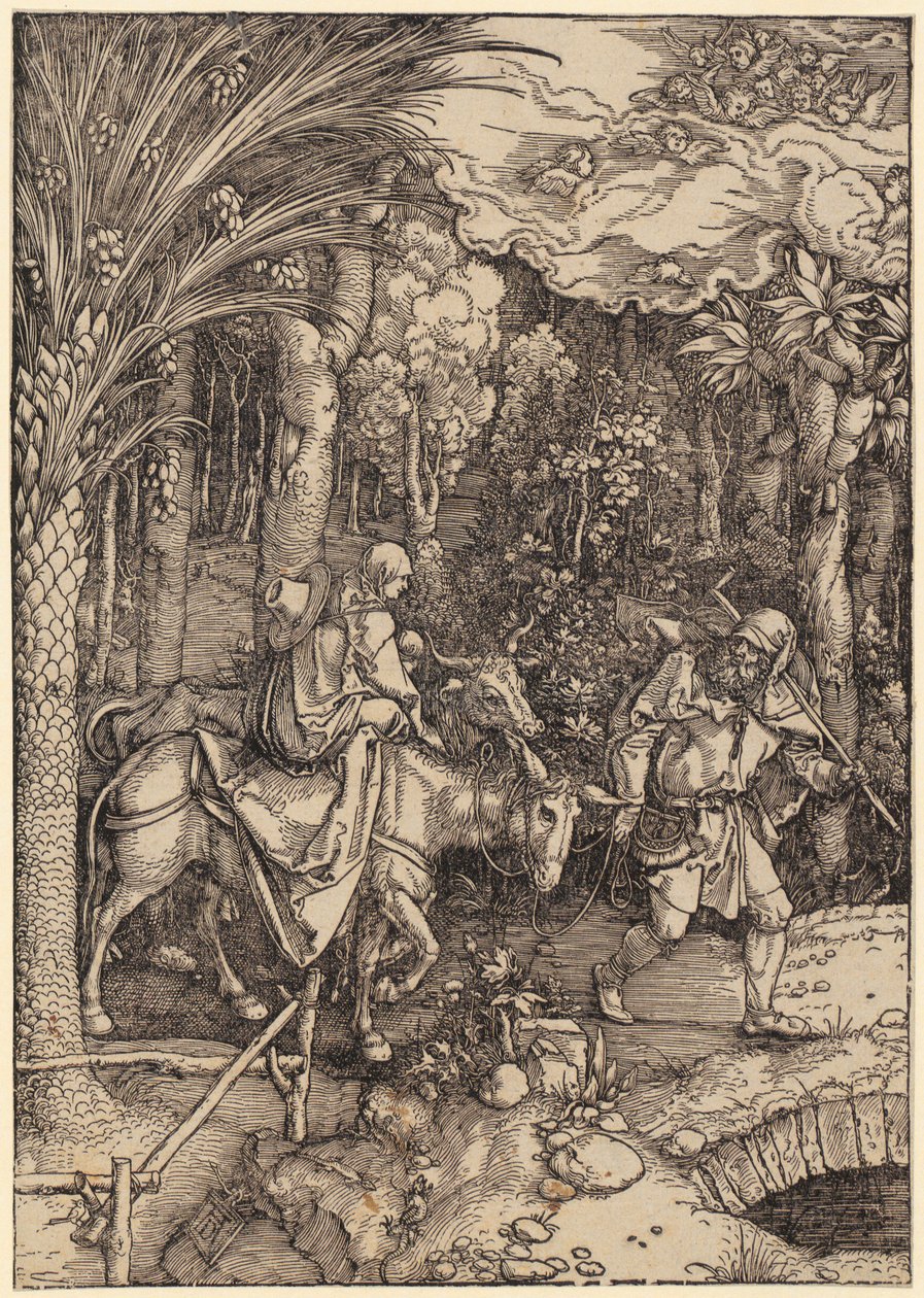 Pako Egyptiin, lehti 14 sarjasta "Marian elämä" tekijältä Albrecht Dürer