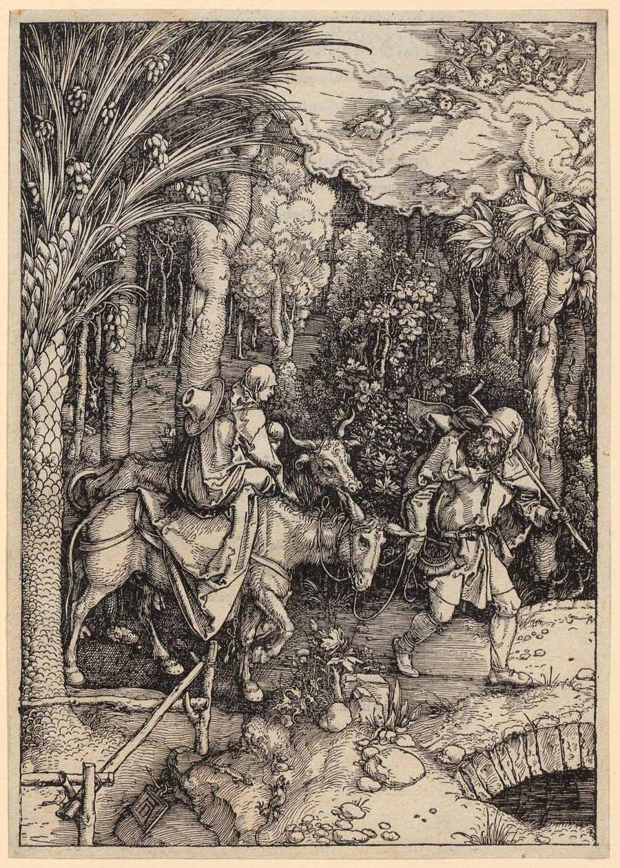 Pako Egyptiin, lehti 14 sarjasta "Marian elämä" tekijältä Albrecht Dürer
