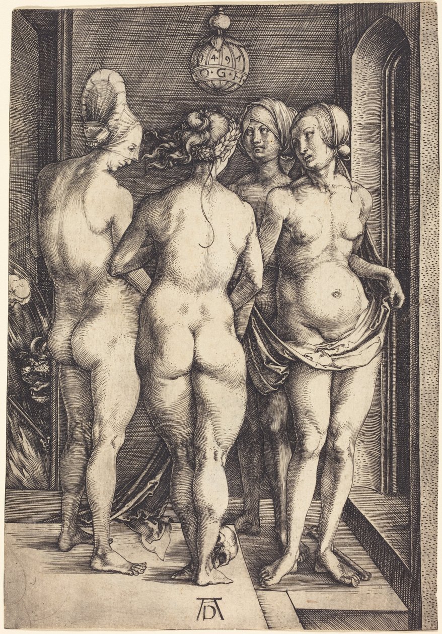 Neljä alastonta naista tekijältä Albrecht Dürer